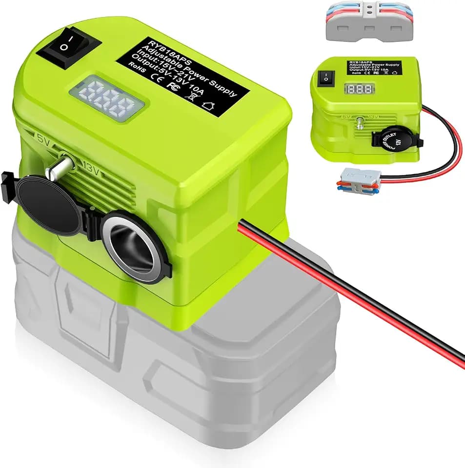 for Ryobi 18V to 12v Step Down Adapter,for Ryobi Battery Adapter for Power Wheels,200W 10A MAX 18 V to 12V Converter Voltage Regulator from 18V to 5V-13V Adjustment Power Supply