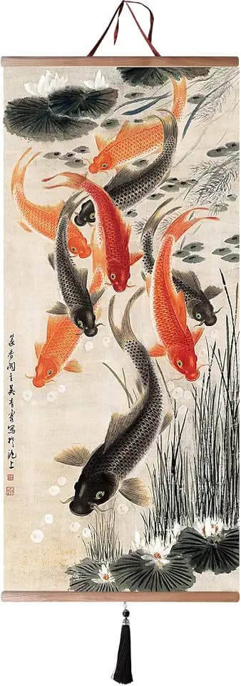 EAPEY Prints Japanese Wall Art Chinese Scroll Hanging Decor Home