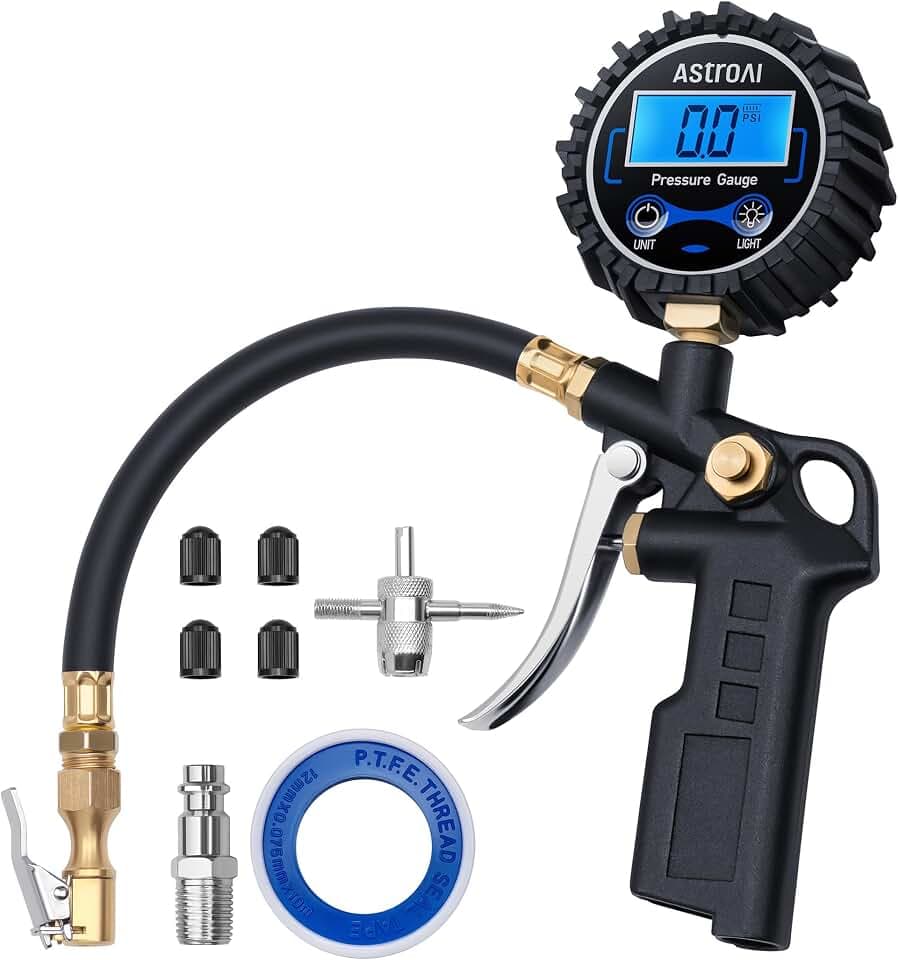 AstroAI Digitaler Reifenfüller mit Manometer, Reifendruckprüfer 250 PSI