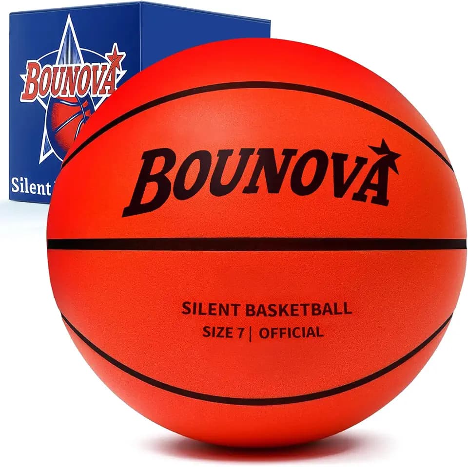 BOUNOVA Silent Basketball Size 7 Indoor Real Feel Powerful Bounce