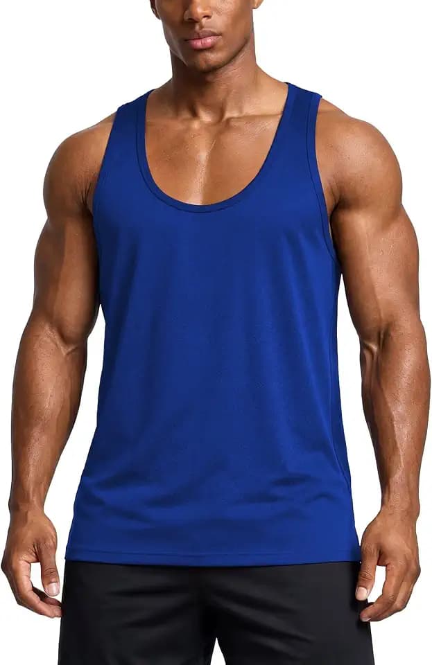 Rane Sports Mens Tank Tops Gym Workout Shirt Sleeveless Muscle Bodybuilding Y-Back Tank Fitness Shirts