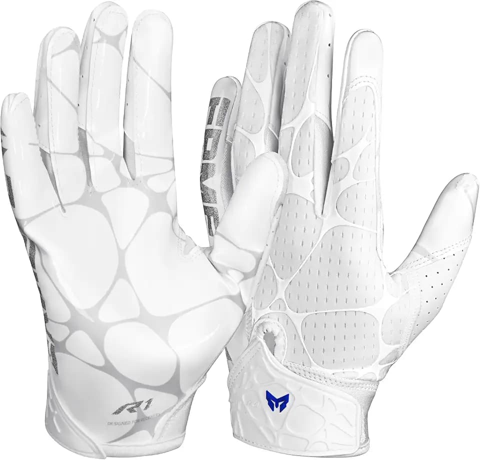 Men's Football Gloves,Ultra Sticky Receiver Gloves Breathable Fit for Adult