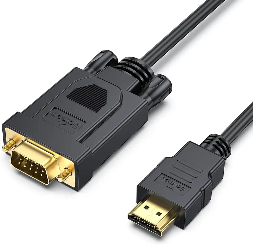 BENFEI HDMI zu VGA Kabel 1,8M, Unterstützung Volles 1080P umwandeln Signal von HDMI Eingang Laptop HDTV zu VGA Ausgang Monitoren Projektor,Fernsehapparat