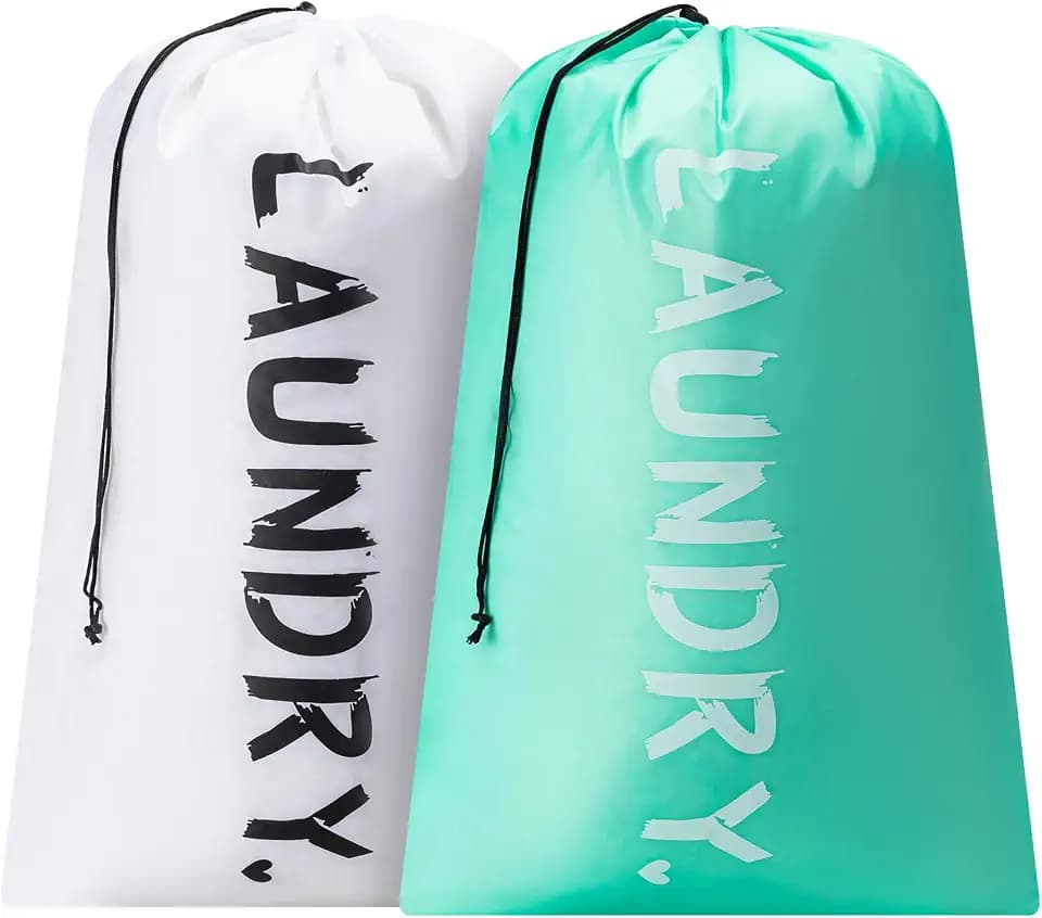 2 Pack Travel Laundry Bag,28" x 40", Extra Large Dirty Clothes Organizer