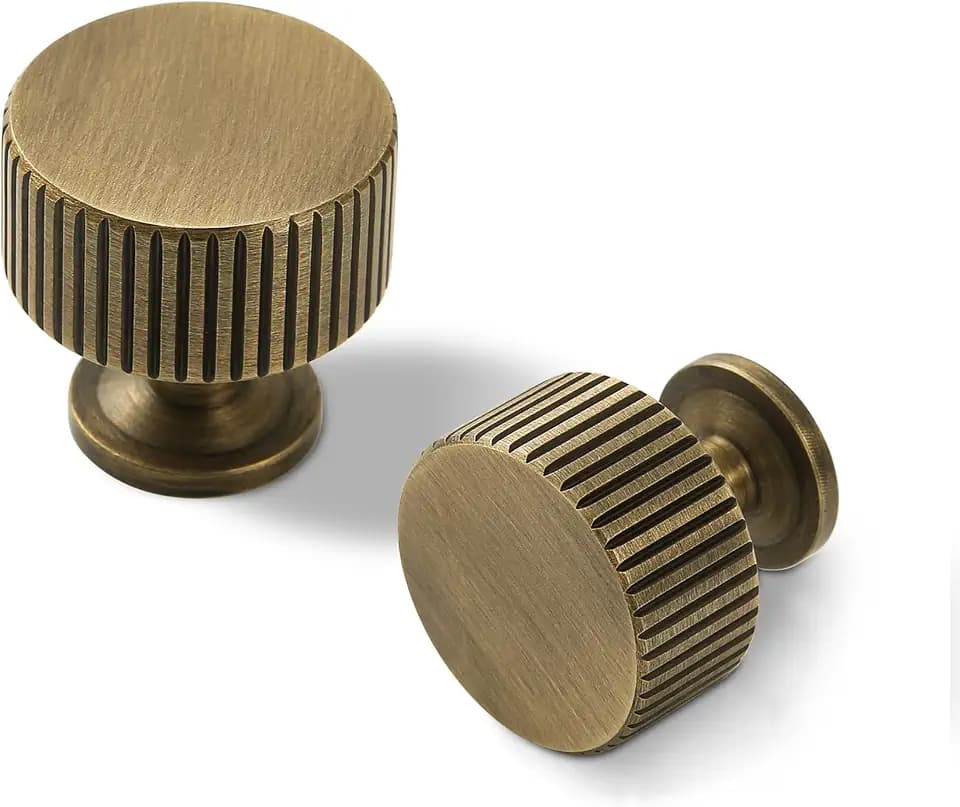 SALISENG Antiker Messing-Knauf für Küchenschrank, Bronze, Kommoden, Schubladen, 6 Stück, Messinggriffe für Badezimmer, Schlafzimmer, Schrank, Kleiderschrank, Möbelbeschläge