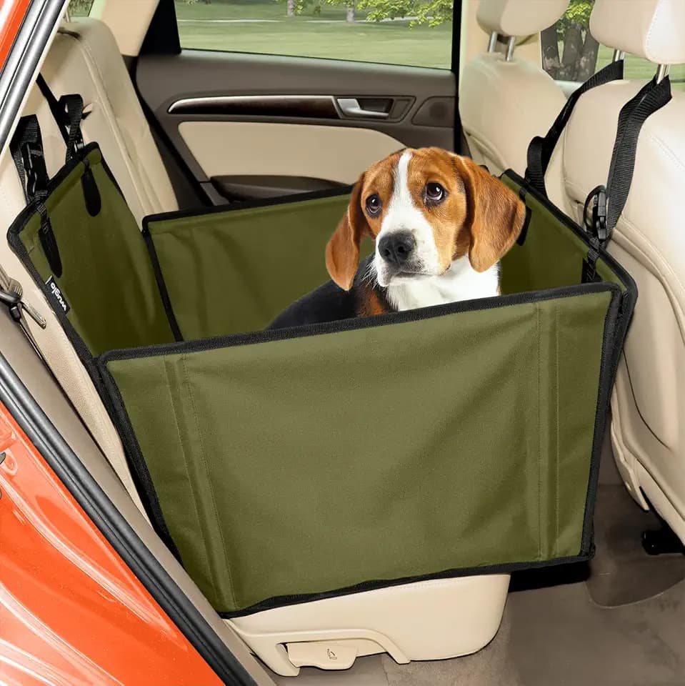 WUGLO Hunde Autositz Rückbank Extra Stabil für mittlere Hunde bis 18 kg