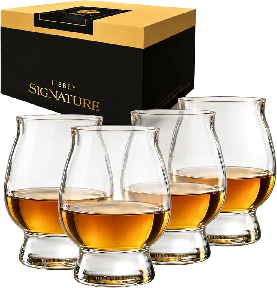 Libbey Signature Kentucky Bourbon Trail Whiskey Glasses Set of 4, Dishwasher Safe, Restaurant Quality Bourbon Tasting Glasses