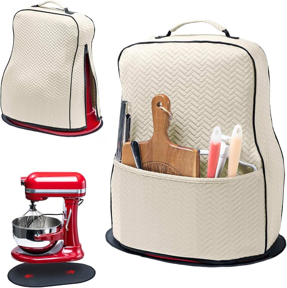BAGSPRITE Stretchy Stand Mixer Cover w/Slider for KitchenAid 6/7/8 Quart