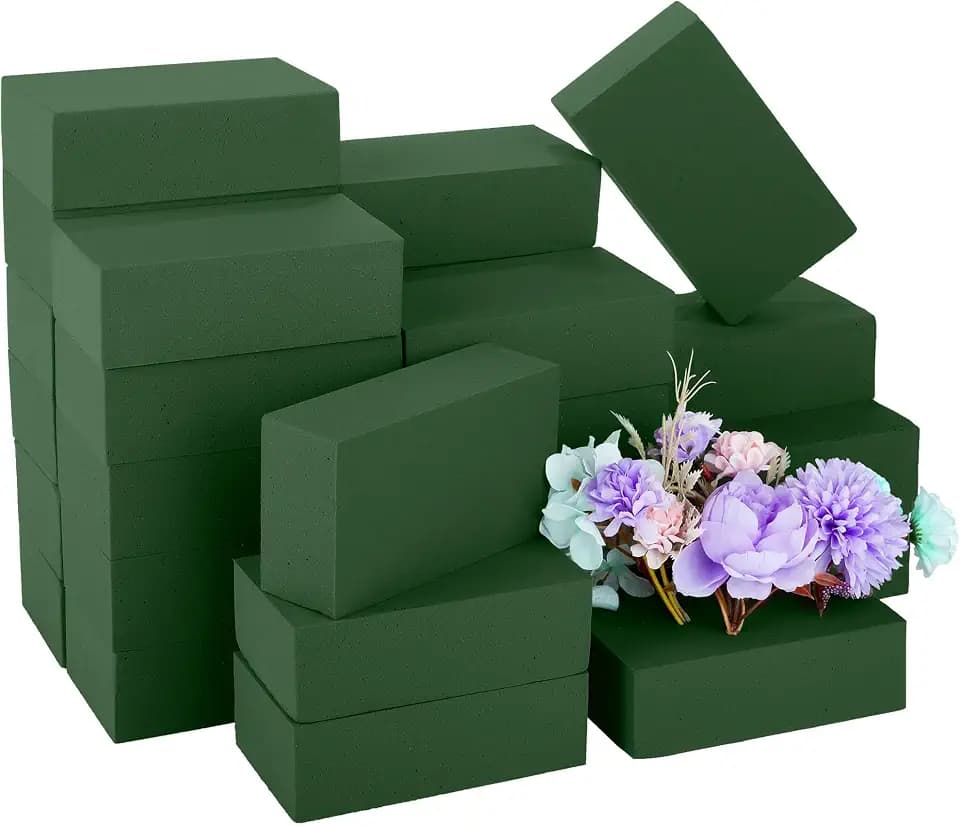 Hahood 24 Packs Floral Foam Blocks Wet & Dry Floral Foam Bricks 5.5x3.1x1.8 Inch Flower Arranging Kit for Fresh and Artificial Flowers Florist Foam Blocks for Wedding Home Decor