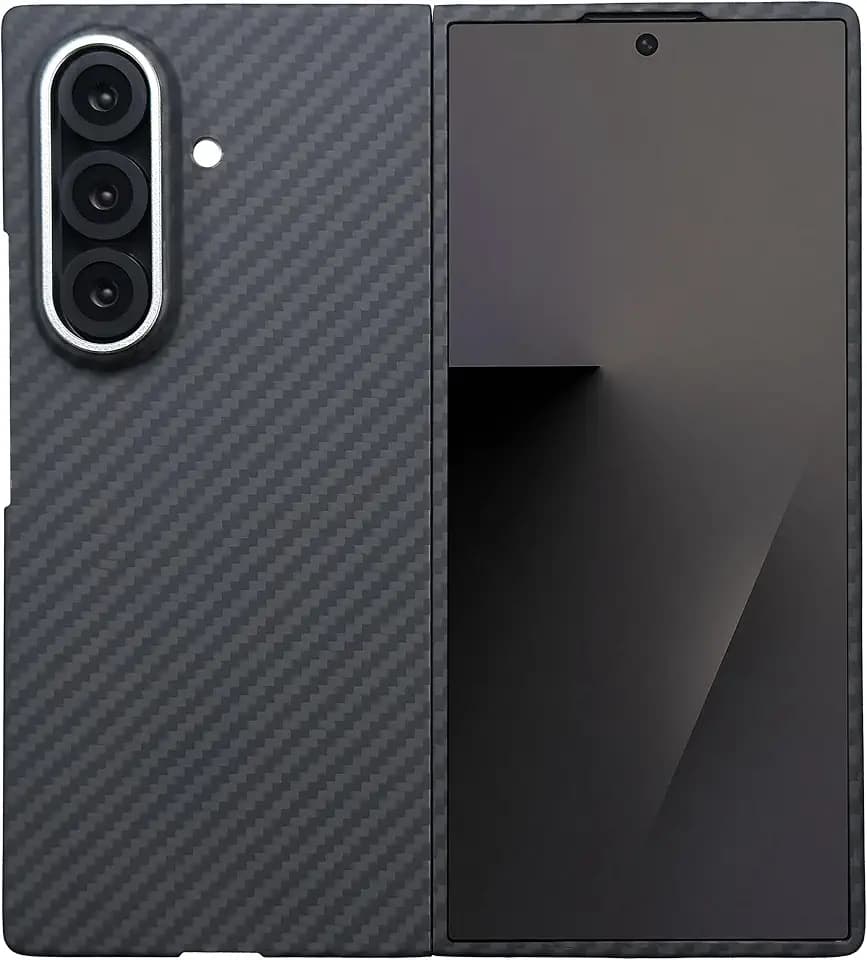 Sisyphy for Samsung Galaxy Z Fold 7 Case Aramid Carbon Fiber, Black 1500D
