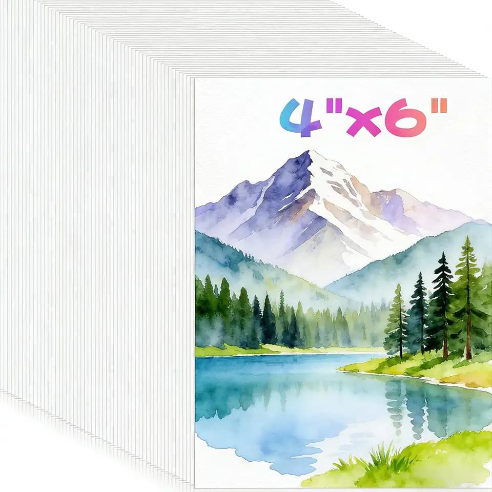 100 Sheets Watercolor Paper, 4"x6" Water Color Paper, Loose Drawing Paper
