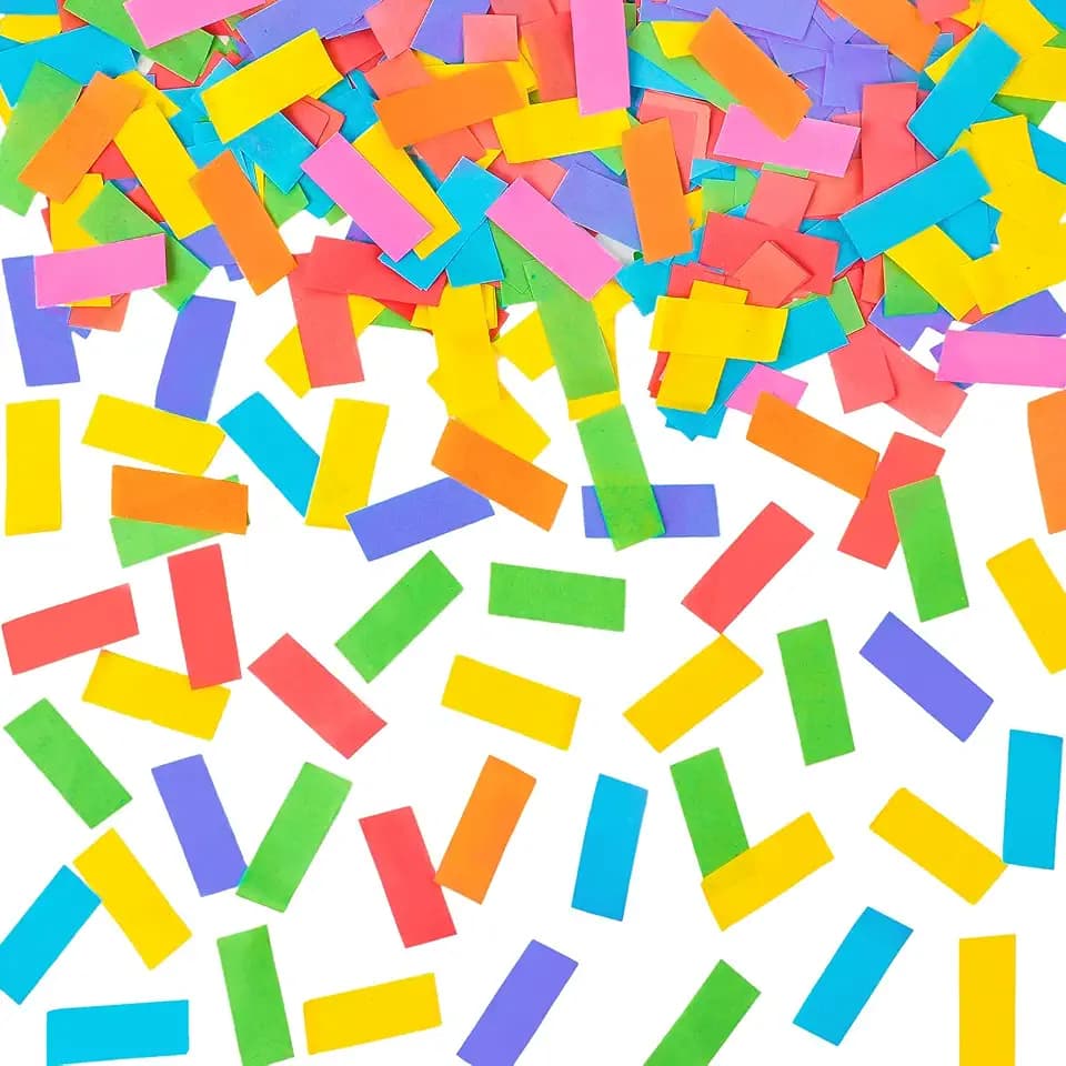 1.2LBS Confetti,LUMAFIZZ Multicolor Biodegradable Confetti