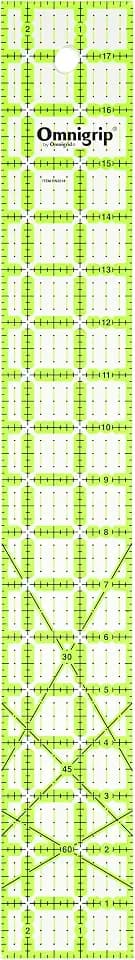 Omnigrip 2-1/2" x 18" Non-Slip Rectangle Quilting Ruler by Omnigrid