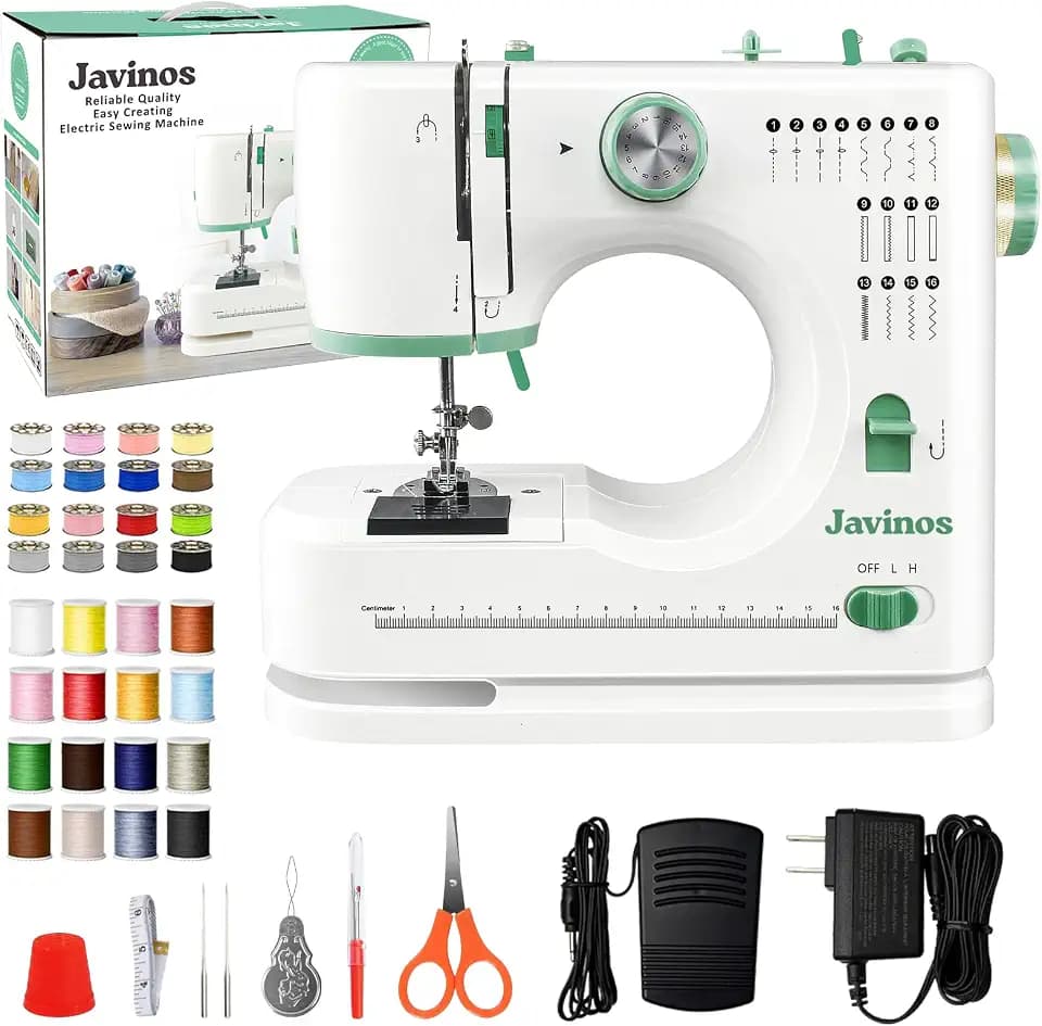 Sewing Machine for Beginners, 16 Stitches, Portable for Home Use