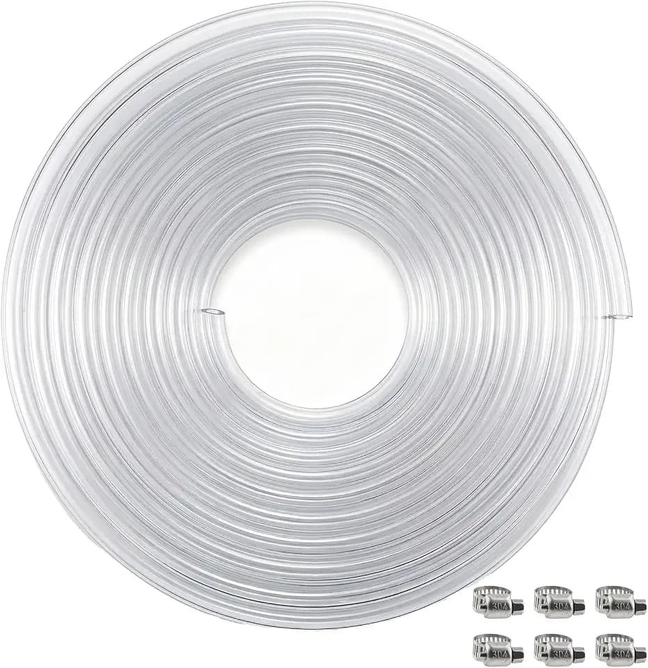 25Ft Food Grade PVC Keg Beer Tubing, I.D 3/16 Hose Kegerator Line Beer Hose