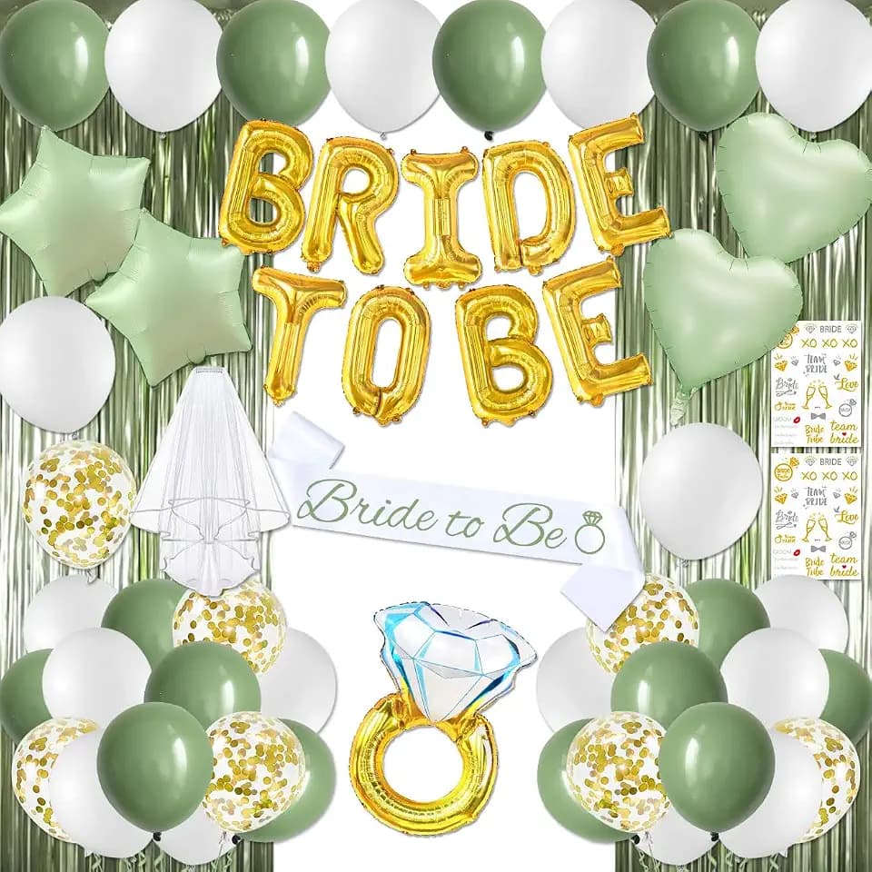 Sage Green Bachelorette Decorations Bride to Be Bridal Shower Decorations