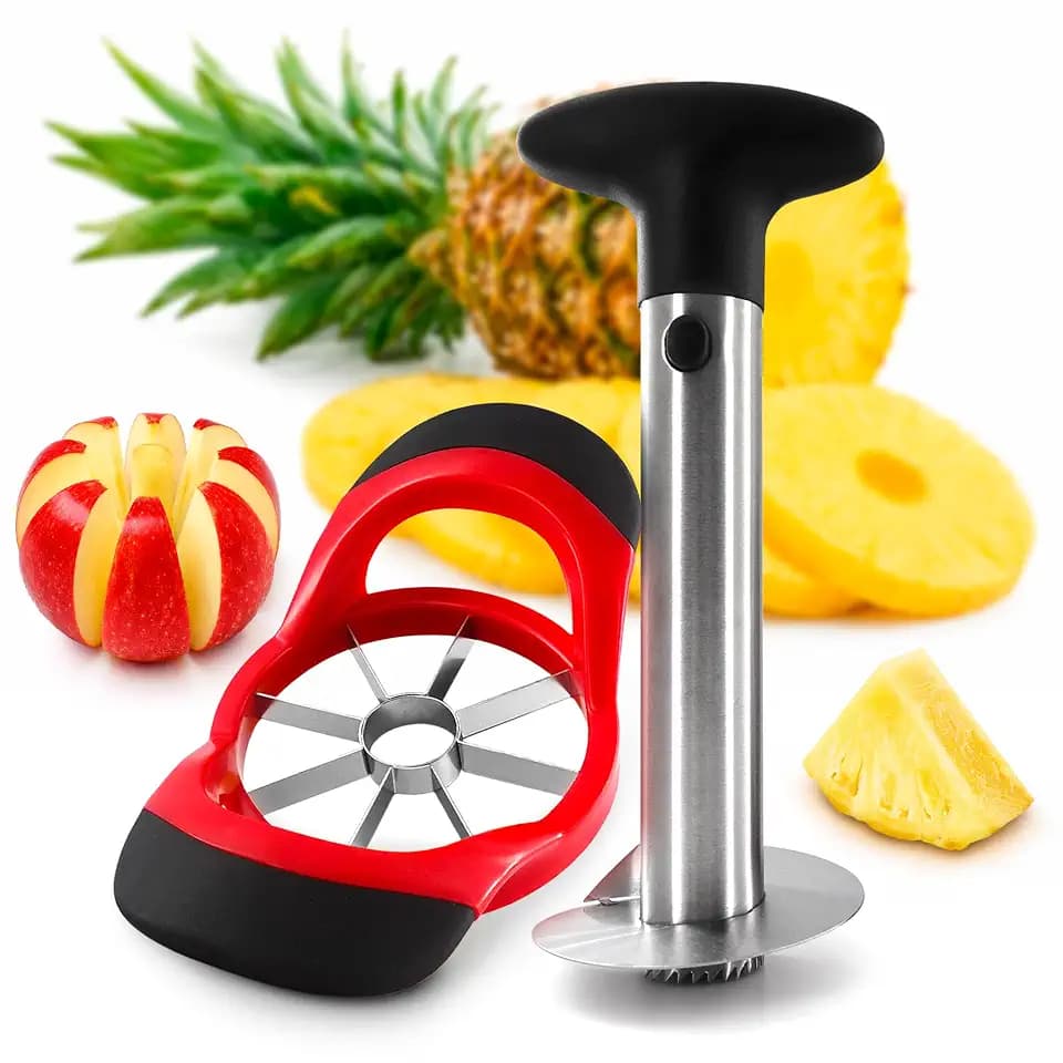 Pineapple Corer and Slicer, Apple Cutter, Stainless Steel Fruit Tool