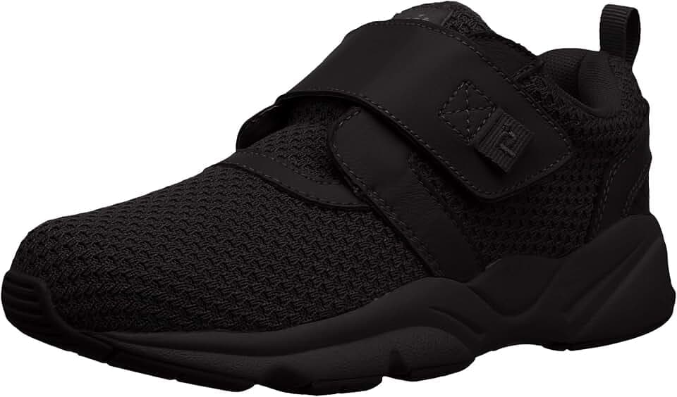 Propet Womens Stability Strap Walking Walking Sneakers Shoes - Black