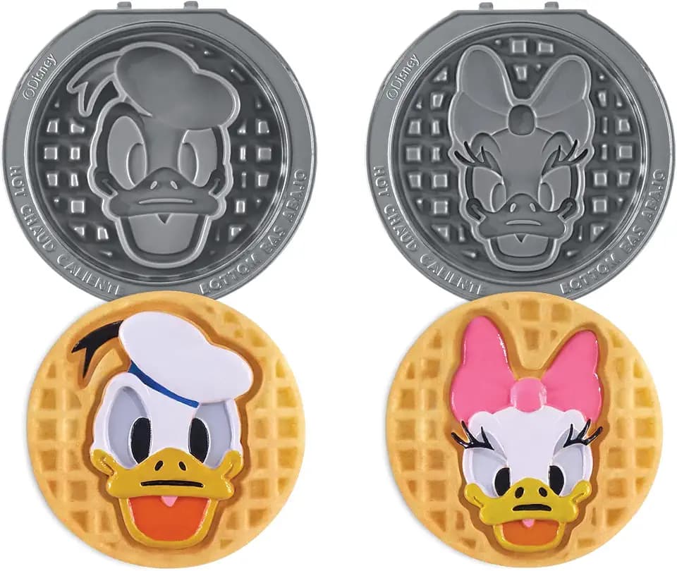 Disney | Dash Waffle Maker Plates, Daisy & Donald Duck, Ceramic, 2-Pack