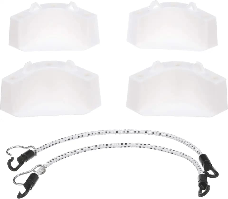 Attwood 14137-7 Cooler Mounting Kit, 4 Corner Pieces, 2 Quick-Connect Stretch Straps, Corrosion-Resistant