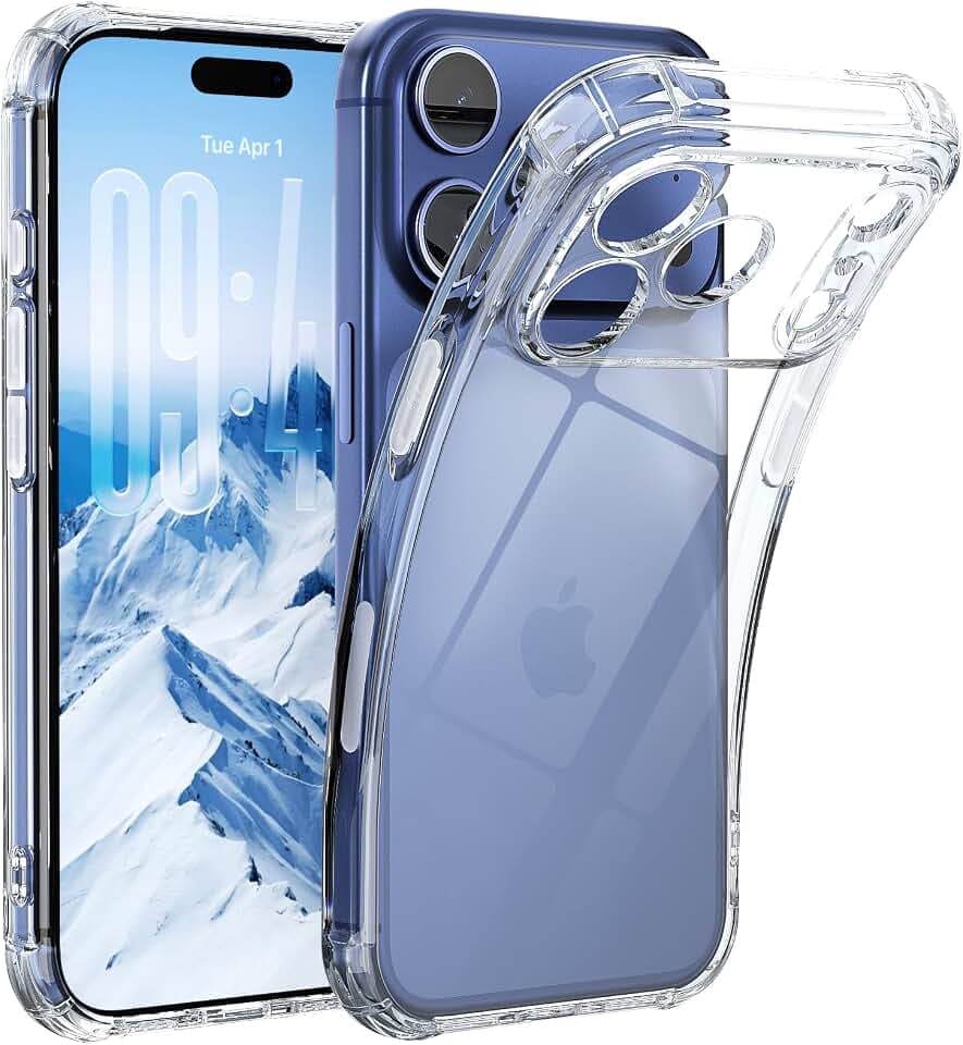 WXR Clear Case for iPhone 17 Pro Max / 18 Pro Max, Anti-Yellowing TPU