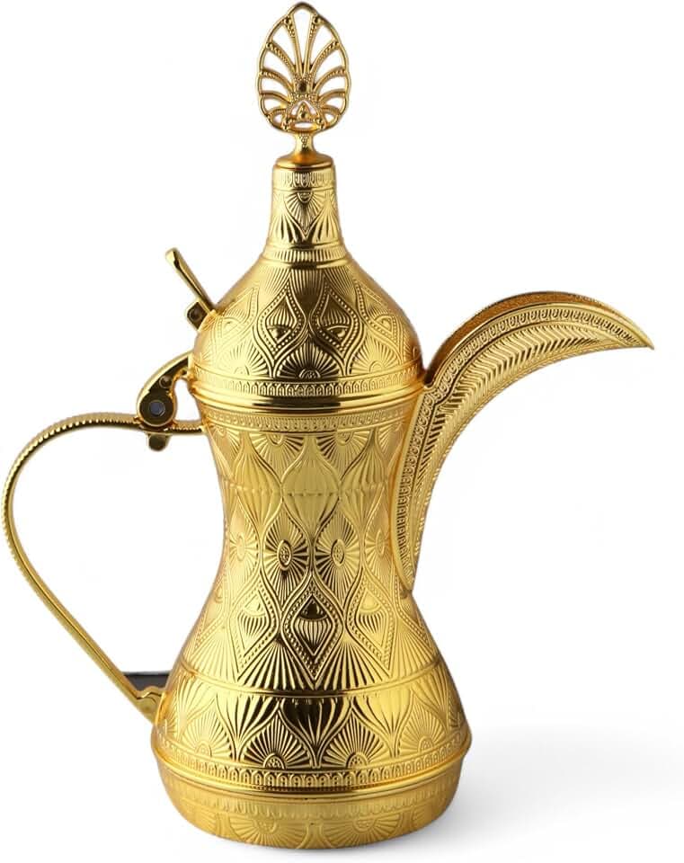 Alisveristime Della Decorative Zamac Pitcher, 9.84 x 7.87 in (Gold)