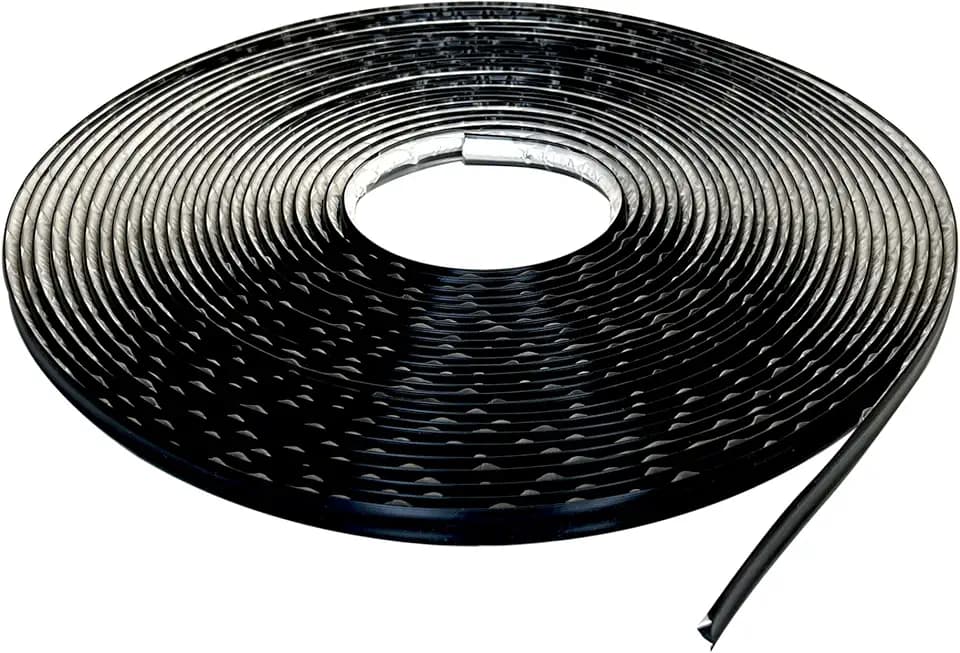 InstaTrim Peel & Stick Flexible Caulk Tape & Trim, Easy to use, self-Adhesive, Caulk sealant for Floors, Doors, Windows, counters, tubs and More - Made in USA, 1/2 inch x 50 feet, Black
