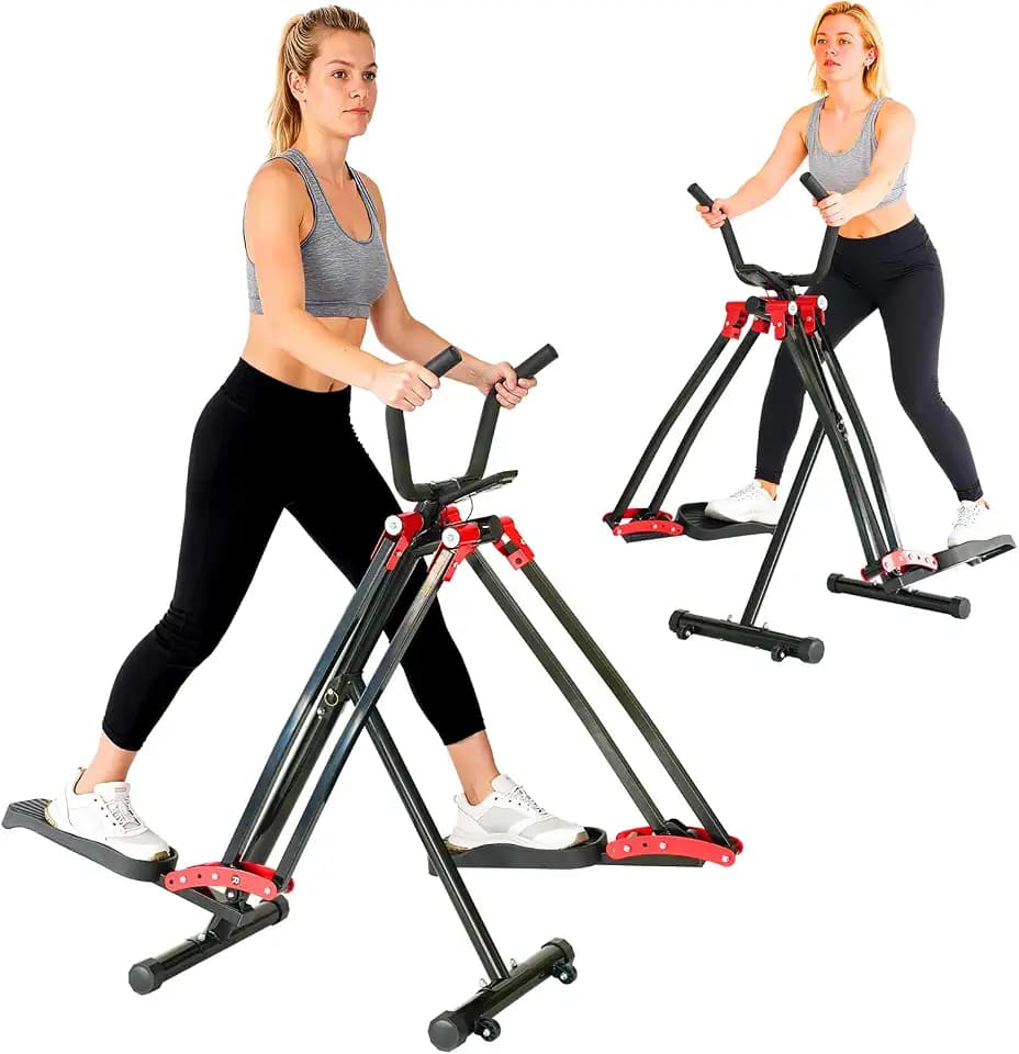 Air Walker Exercise Machine, HOWHAI Space Walker Elliptical Training for Home Gym, 30" inch Stride Low-Impact Compact Glider Steppers for Men and Women Full-Body Cardio & Leg Stretch