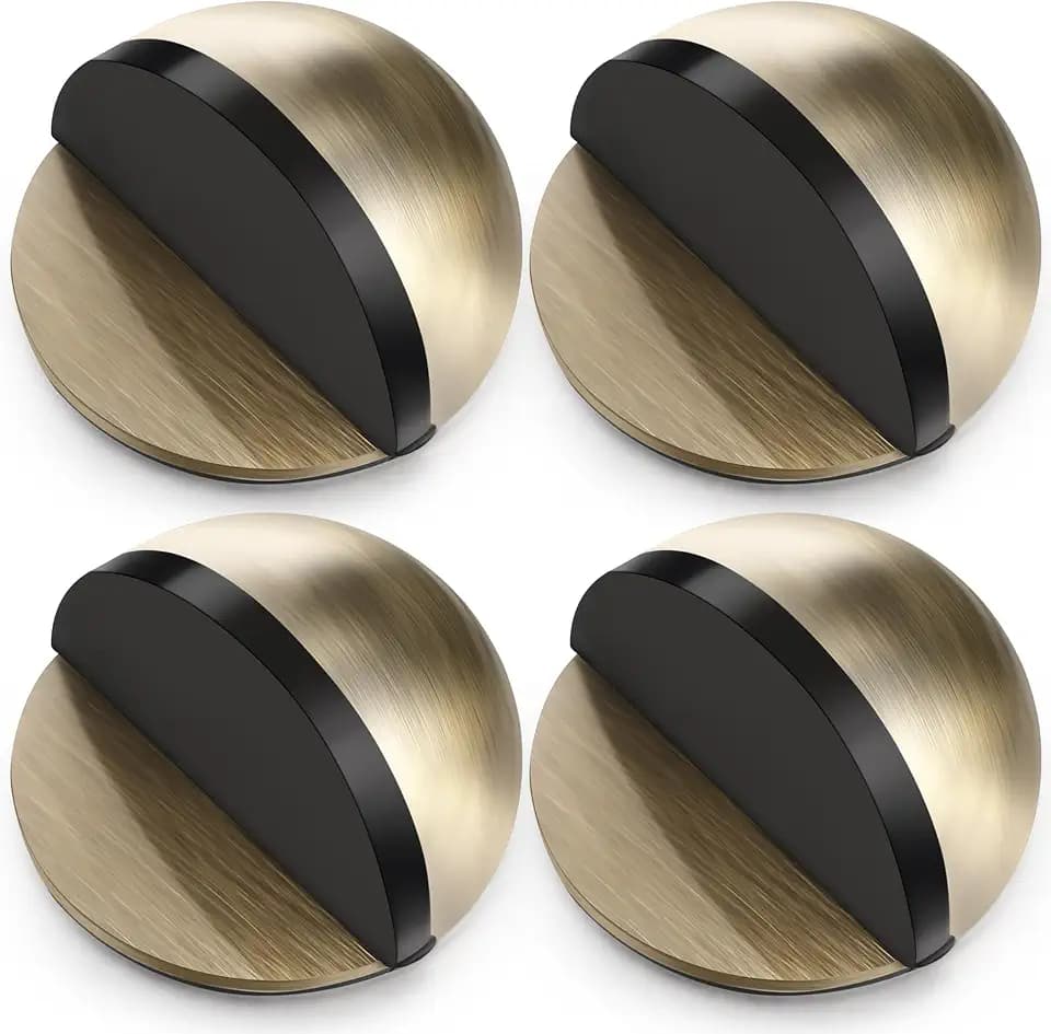 MorningRo 4 Pcs Self Adhesive Door Stop for Floor,Bronze