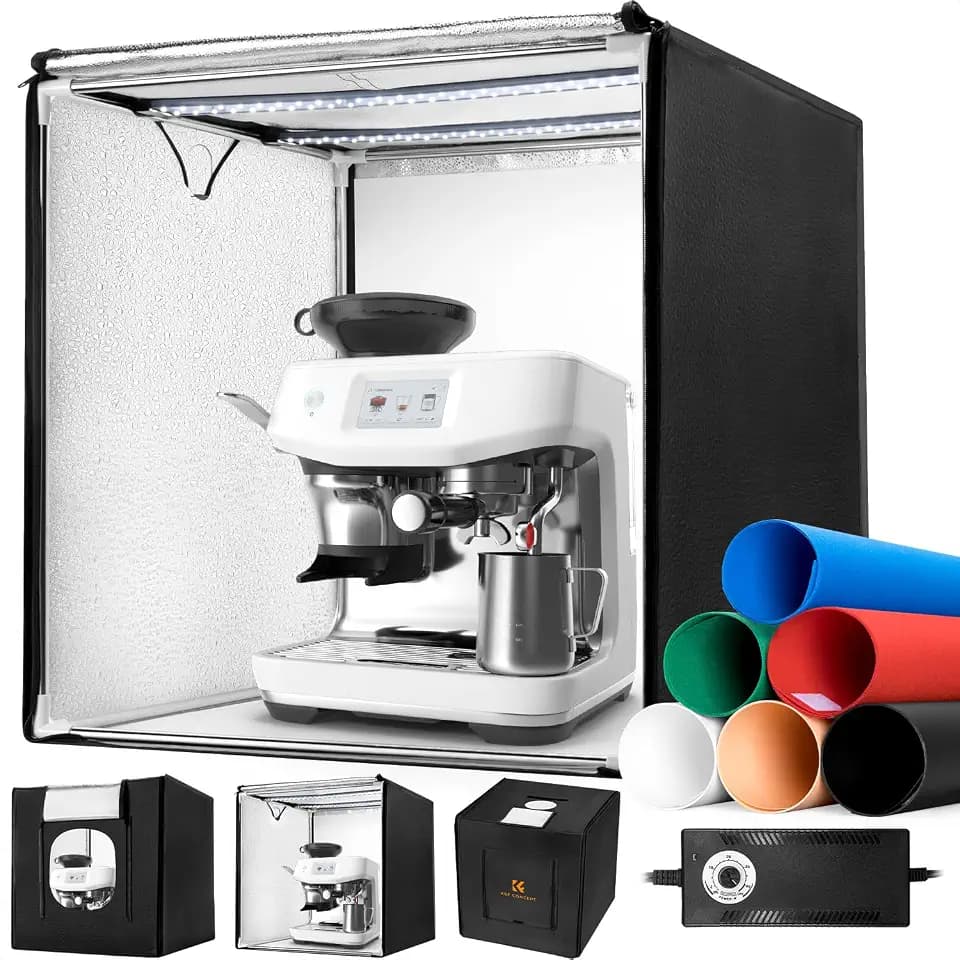 K&F CONCEPT 60x60cm Faltbare Fotostudio Set mit 6 Farben PVC Hintergrund