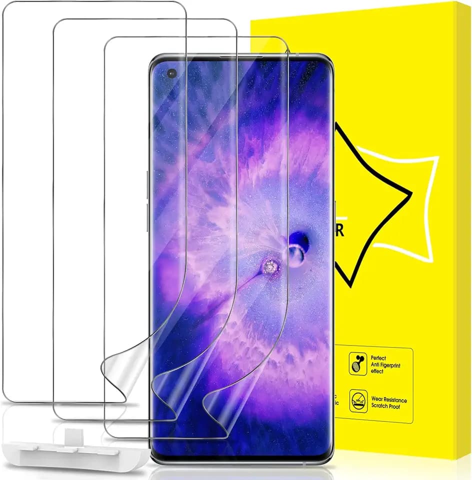 GiiYoon 3 Stück Schutzfolie für OPPO Find X5, Weiche TPU-Folie, Vollständige 3D-Gewölbte, Fingerabdruck-ID unterstützen Blasenfreie Klar HD displayfolie