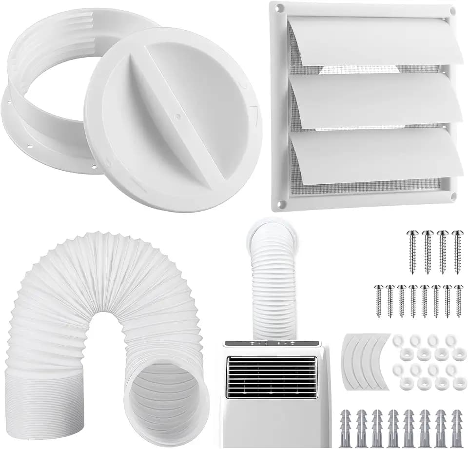 Portable Ac Wall Mount Vent Kit 5in & 5.5in Tubes with 5 in Cover