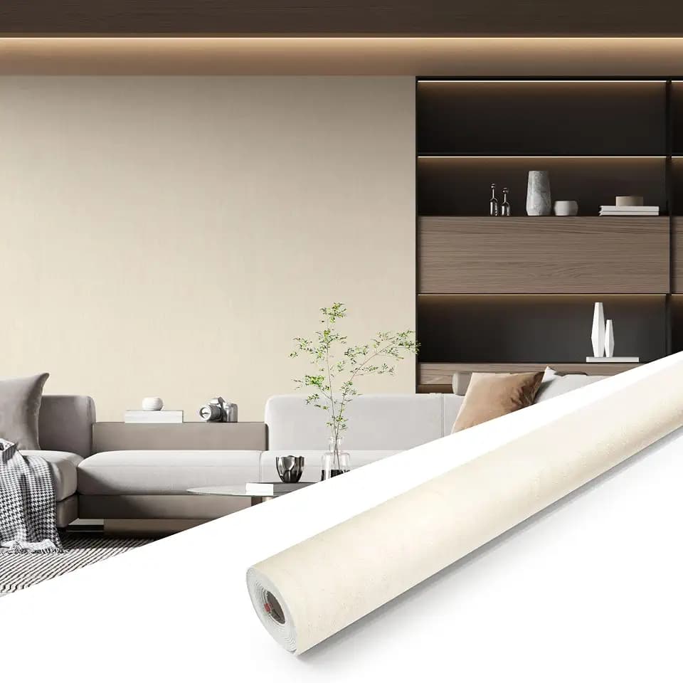 Travertine-Look Peel and Stick Waterproof Wall Paneling, 118" x 47" Travertino Beige Matte Finish Self-Adhesive Backsplash Tile, Vinyl Wall Panel for Kitchen Bathroom Wall Decor, Covers 38.75 Sq. Ft.