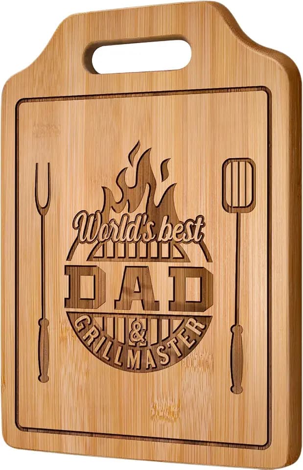 Dad Birthday Gift for Dad Gifts - Engraved Bamboo Cutting Board