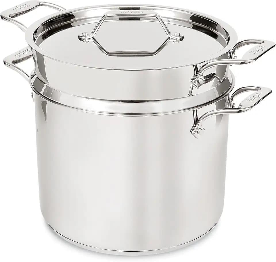 All-Clad Simply Strain 12 Qt. Multipot with Strainer Insert & Lid
