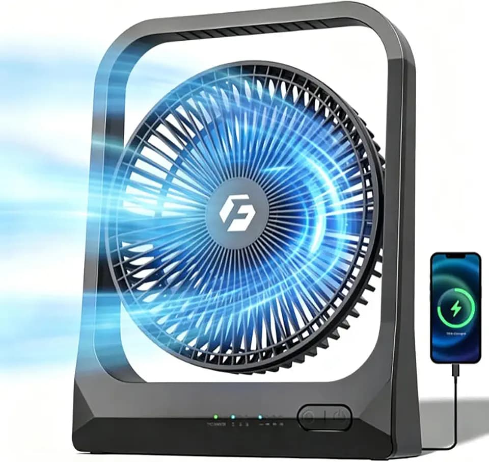 20800mAh Rechargeable Fan, Up to 80H Working Time Travel Fan Portable Quiet