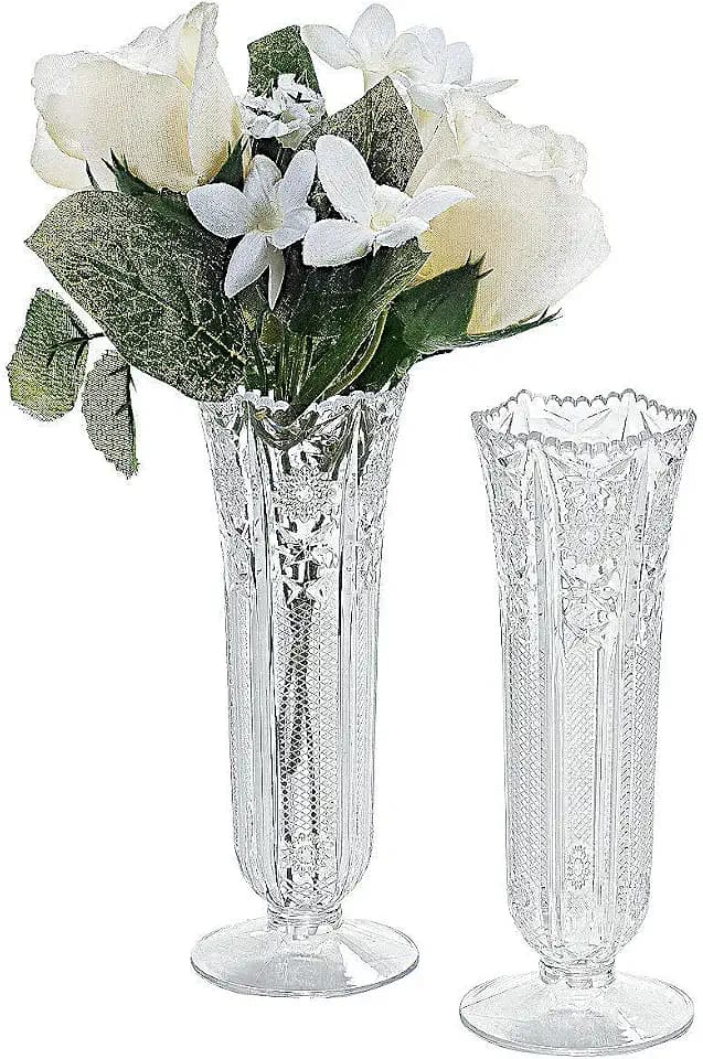 Fun Express Small Plastic Bud Vases, 6 in. Height