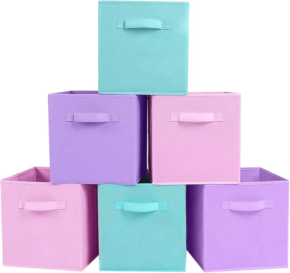 ShellKingdom Storage Bins, Foldable Fabric Storage Cubes And Cloth Storage