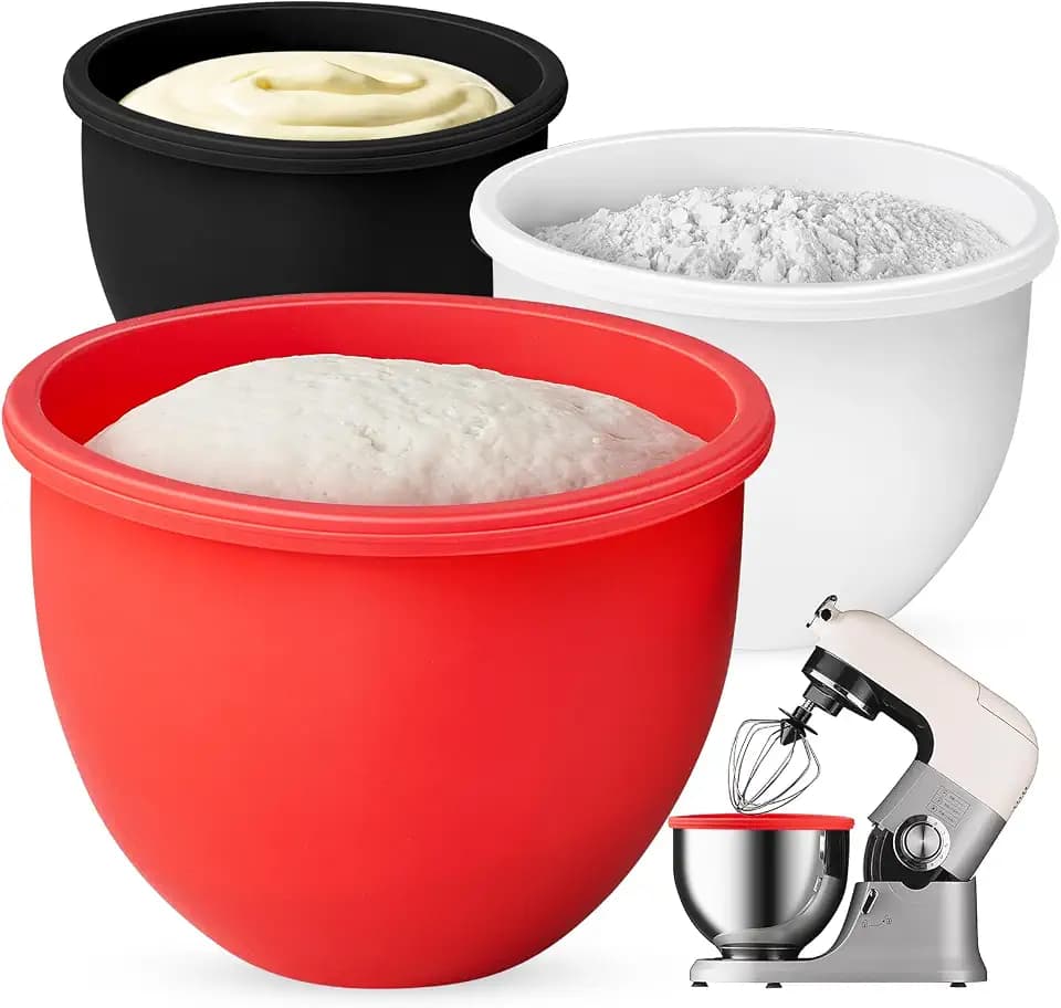 Silicone Liners for KitchenAid 5 Qt Tilt-Head Stand Mixer, Food Grade Silicone Bowls For Kitchenaid Mixer, Premium Reusable Silicone Bowl Inserts, Heat Resistant, Perfect for Baking & Mixing