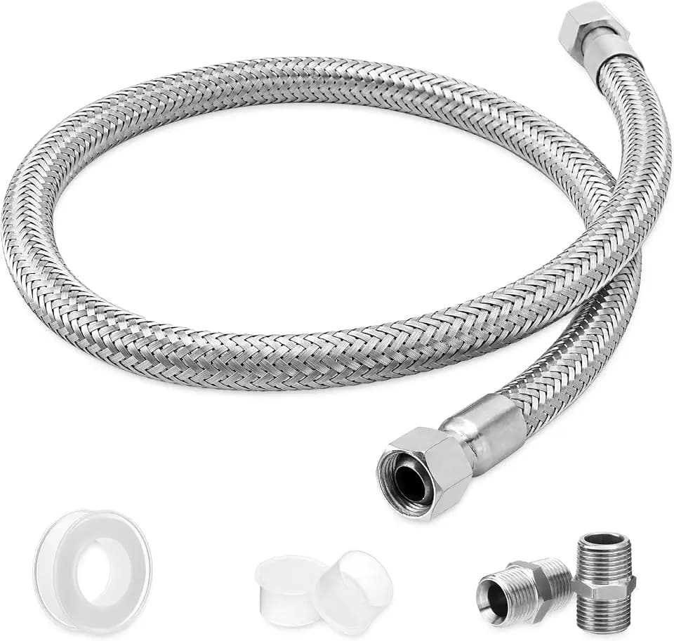 1/2 in x 40 in NPT Air Compressor Jumper Hose, 450 PSI, 750°F