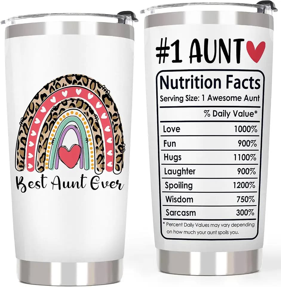 Breezy Valley Aunt Gifts Tumbler, Christmas Gift from Niece Nephew