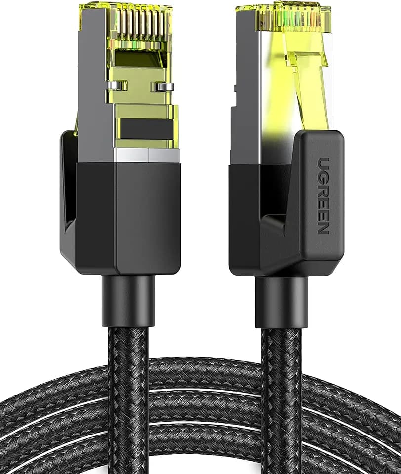 UGREEN CAT 7 Lan Kabel 10000Mbits Netzwerkkabel Ethernet Kabel Gigabit RJ45 POE Internet Kabel kompatibel mit PS5/4, Switch, Router, Modem, Steam Deck, Xbox usw. (10M)