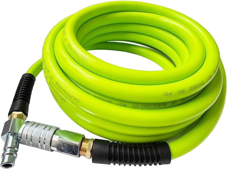 SANFU Hybrid Air Hose 1/2”ID x 50FT, Burst 1200PSI, Green(50’)