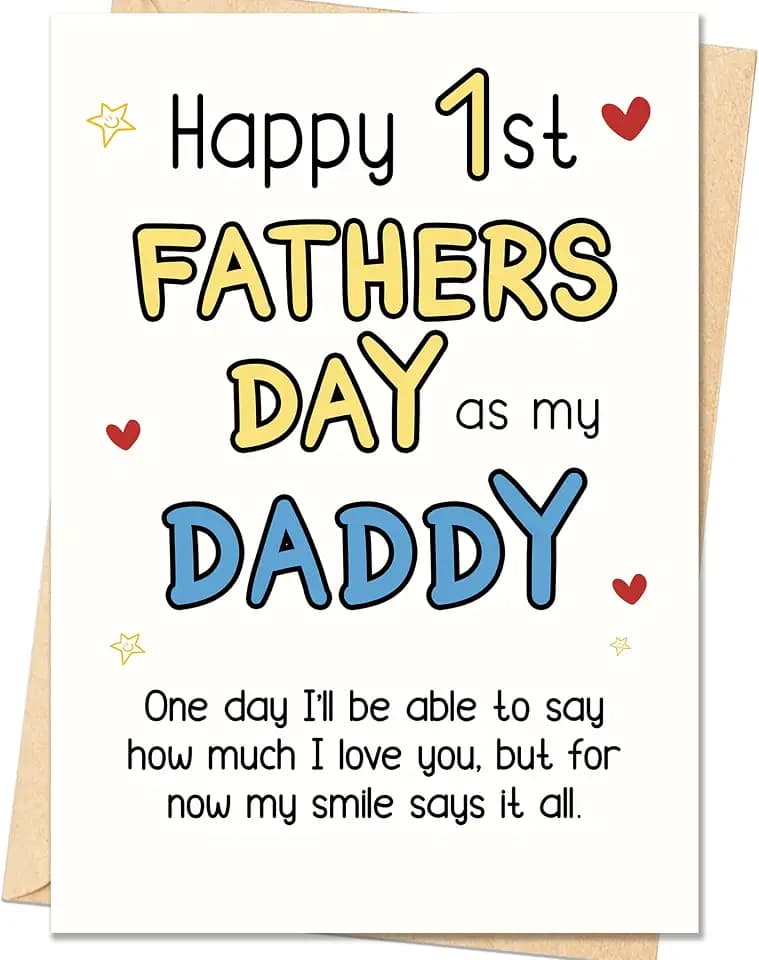 IDU First Fathers Day Card, First Fathers Day Card Gifts for New Dad