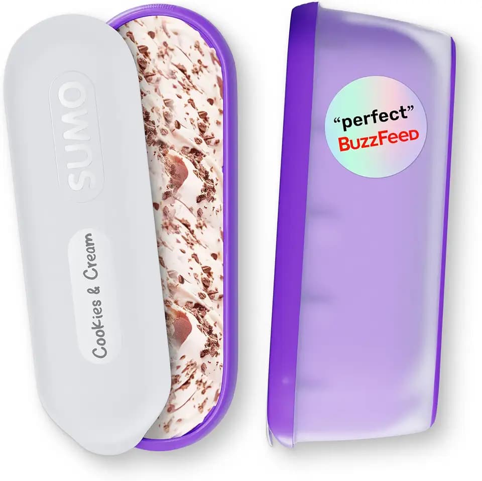 SUMO Ice Cream Containers with Lids - Set of 2, 1.5 Qt - Purple