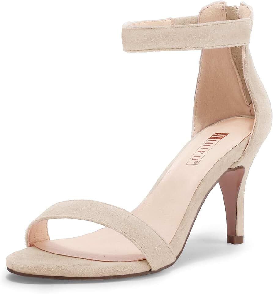 IDIFU Women's 3 Inch Kitten High Heels Dressy Heeled Sandals
