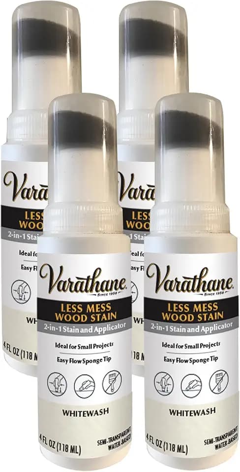 Varathane Less Mess Whitewash Wood Stain & Applicator