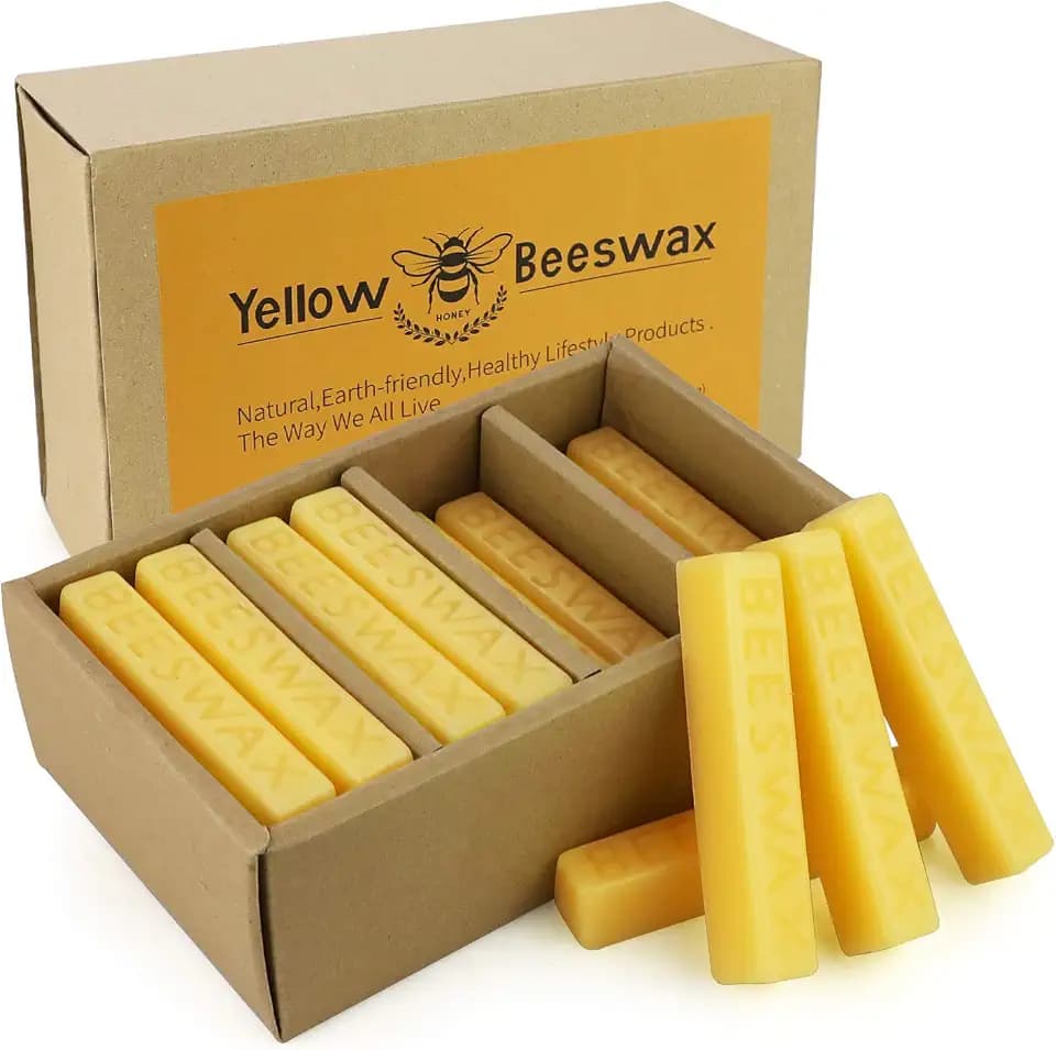 24 Pack Yellow Beeswax Bars, Candle Making Wax, 1oz Bees Wax Bars Cosmetic Grade