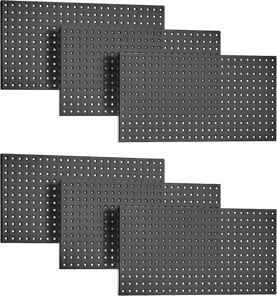 EVERHANGER Metal Pegboard Panels 24" x 12", Heavy Duty Peg Board for Garage