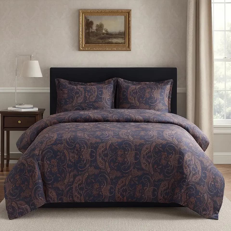 Dreamology Duvet Cover Queen,Bedding Duvet Cover Button Closure, Microfiber